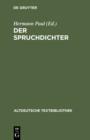 Image for Walther von der Vogelweide: Gedichte: Teil 1: Der Spruchdichter
