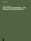 Image for Die Familie Ghonorez / Die Familie Schroffenstein: Eine textkritische Ausgabe