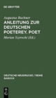 Image for Anleitung Zur Deutschen Poeterey. Poet