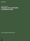 Image for ?tudes stylistiques comparatives