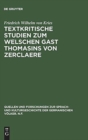 Image for Textkritische Studien Zum Welschen Gast Thomasins Von Zerclaere
