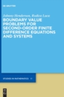 Image for Boundary value problems for second-order finite difference equations and systems