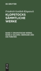 Image for Dramatische Werke, Band 2: Salomo. Hermann Und Die F?rsten
