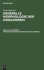 Image for Allgemeine Entwickelungsgeschichte Der Organismen
