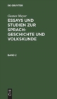 Image for Gustav Meyer: Essays Und Studien Zur Sprachgeschichte Und Volkskunde. Band 2