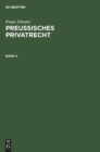 Image for Franz Forster: Preußisches Privatrecht. Band 4