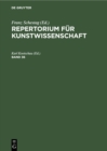 Image for Repertorium fur Kunstwissenschaft. Band 36