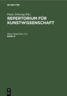 Image for Repertorium fur Kunstwissenschaft. Band 31
