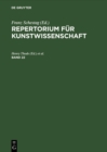 Image for Repertorium fur Kunstwissenschaft. Band 22