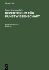 Image for Repertorium fur Kunstwissenschaft. Band 45