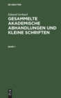 Image for Gesammelte akademische Abhandlungen und kleine Schriften