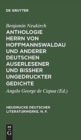 Image for Anthologie Herrn von Hoffmannswaldau und anderer Deutschen auserlesener und bissher ungedruckter Gedichte