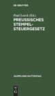Image for Preußisches Stempelsteuergesetz