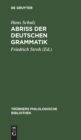 Image for Abriss Der Deutschen Grammatik