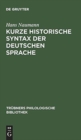 Image for Kurze historische Syntax der deutschen Sprache