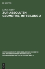 Image for Zur Absoluten Geometrie, Mitteilung 2