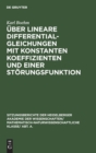 Image for ?ber Lineare Differentialgleichungen Mit Konstanten Koeffizienten Und Einer St?rungsfunktion