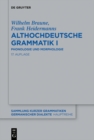 Image for Althochdeutsche Grammatik I: Phonologie und Morphologie