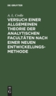 Image for Versuch Einer Allgemeinen Theorie Der Analytischen Facult?ten Nach Einer Neuen Entwickelungs-Methode