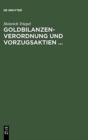 Image for Goldbilanzen-Verordnung und Vorzugsaktien ...