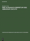 Image for Der Almanach Perpetum Des Abraham Zacuto