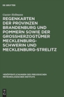 Image for Regenkarten der Provinzen Brandenburg und Pommern sowie der Grossherzogtumer Mecklenburg-Schwerin und Mecklenburg-Strelitz