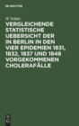 Image for Vergleichende statistische Uebersicht der in Berlin in den vier Epidemien 1831, 1832, 1837 und 1848 vorgekommenen Choleraf?lle