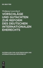 Image for Vorschl?ge Und Gutachten Zur Reform Des Deutschen Internationalen Eherechts
