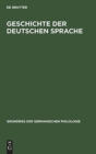 Image for Geschichte der deutschen Sprache