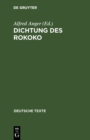 Image for Dichtung Des Rokoko: Nach Motiven Geordnet