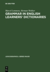 Image for Grammar in English learners&#39; dictionaries