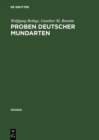 Image for Proben Deutscher Mundarten