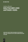 Image for Deutscher Und Antiker Vers: Der Falsche Spondeus Und Angrenzende Fragen