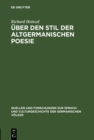 Image for Uber Den Stil Der Altgermanischen Poesie