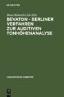 Image for BEVATON - Berliner Verfahren zur auditiven Tonhohenanalyse : 205