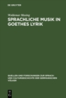 Image for Sprachliche Musik in Goethes Lyrik