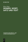 Image for Monem, Wort, Satz und Text : 8