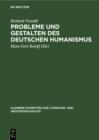 Image for Probleme und Gestalten des deutschen Humanismus: Studien