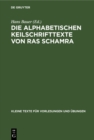 Image for Die alphabetischen Keilschrifttexte von Ras Schamra
