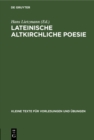 Image for Lateinische altkirchliche Poesie