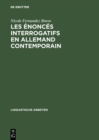 Image for Les enonces interrogatifs en allemand contemporain : 289