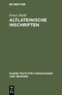 Image for Altlateinische Inschriften