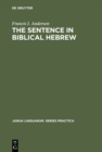 Image for The Sentence in Biblical Hebrew