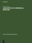 Image for Linguistics in remedial English