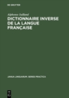 Image for Dictionnaire inverse de la langue francaise