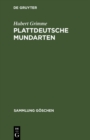 Image for Plattdeutsche Mundarten