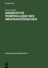 Image for Generative Morphologie Des Neufranzosischen