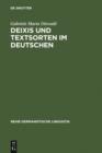 Image for Deixis und Textsorten im Deutschen