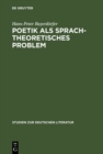 Image for Poetik als sprachtheoretisches Problem
