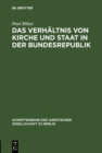 Image for Das Verhaltnis von Kirche und Staat in der Bundesrepublik: Vortrag gehalten vor der Berliner Juristischen Gesellschaft am 5. Juli 1963 : 14